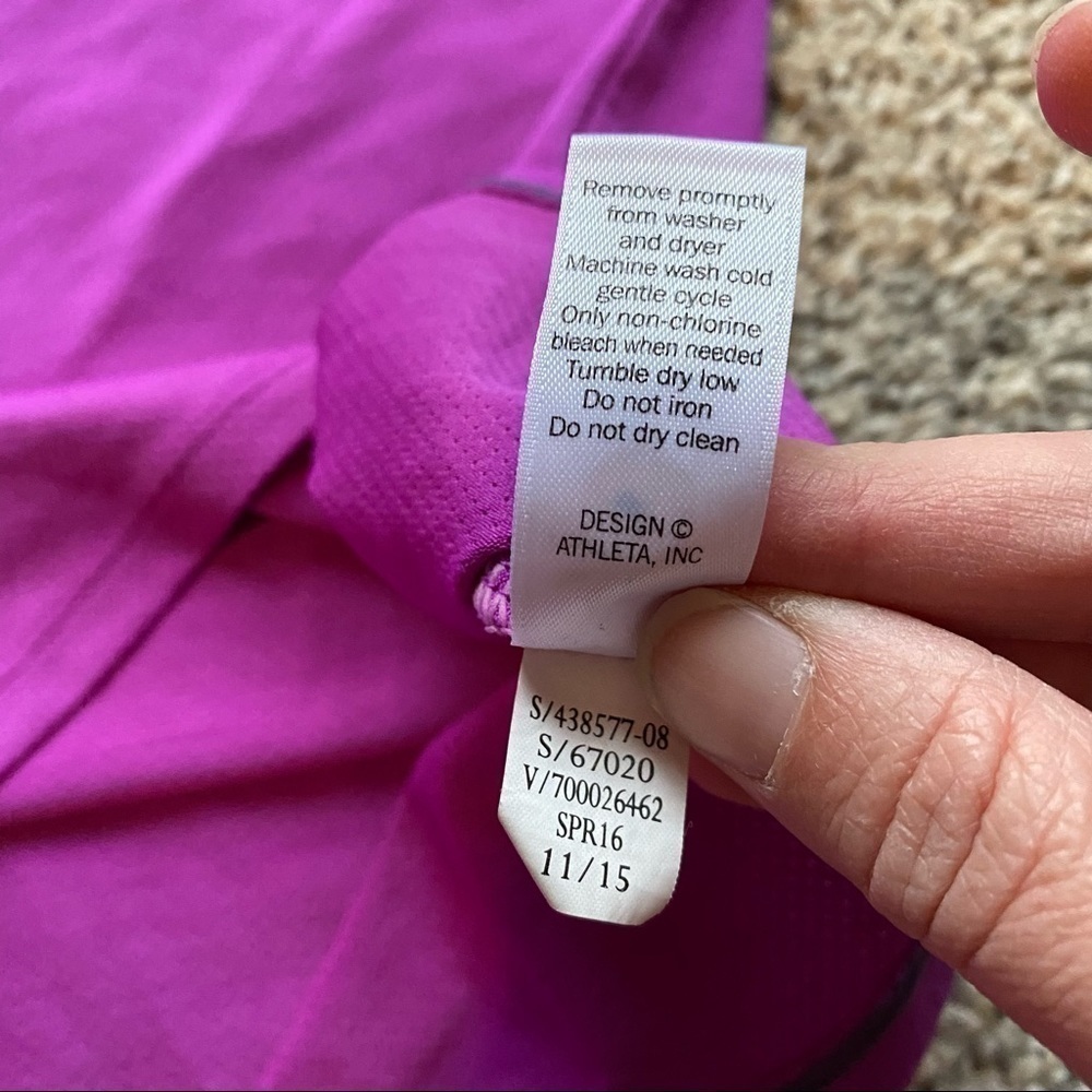 Athleta Purple Tank Top Sz Small - Picture 7 of 8